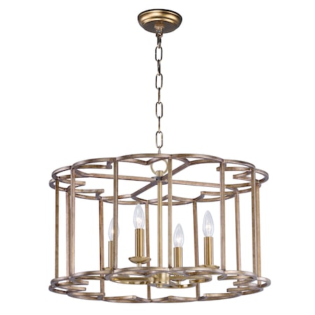 Maxim Lighting Helix 4-Light 24" Wide Bronze Fusion Chandelier 24736BZF